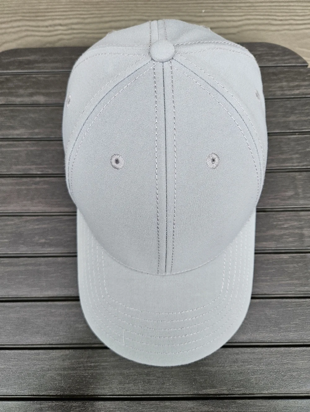 North Face Gray Logo Hat Cap Strap Back Outdoor Hiking Classic Unisex OS EUC